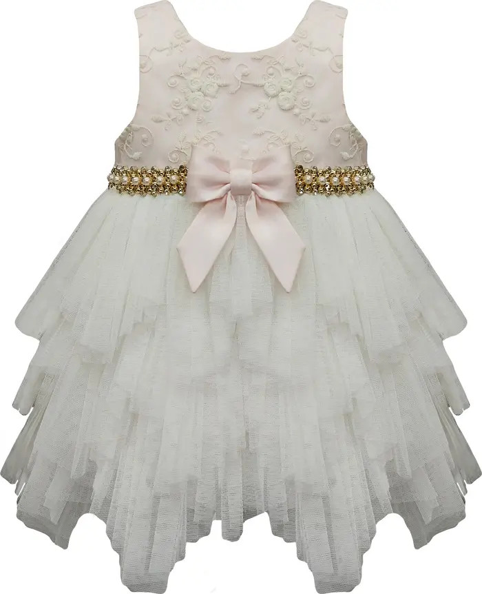 AMERICAN PRINCESS Embroidered Tulle Party Dress | Nordstromrack | Nordstrom Rack