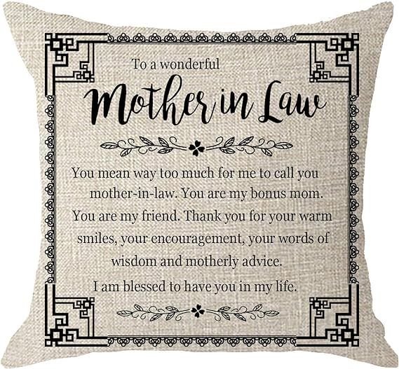 NIDITW Nice Mother-in-Law Stepmother Birthday Gift to A Wonderful Mother-in-Law Body Cream Burlap... | Amazon (US)