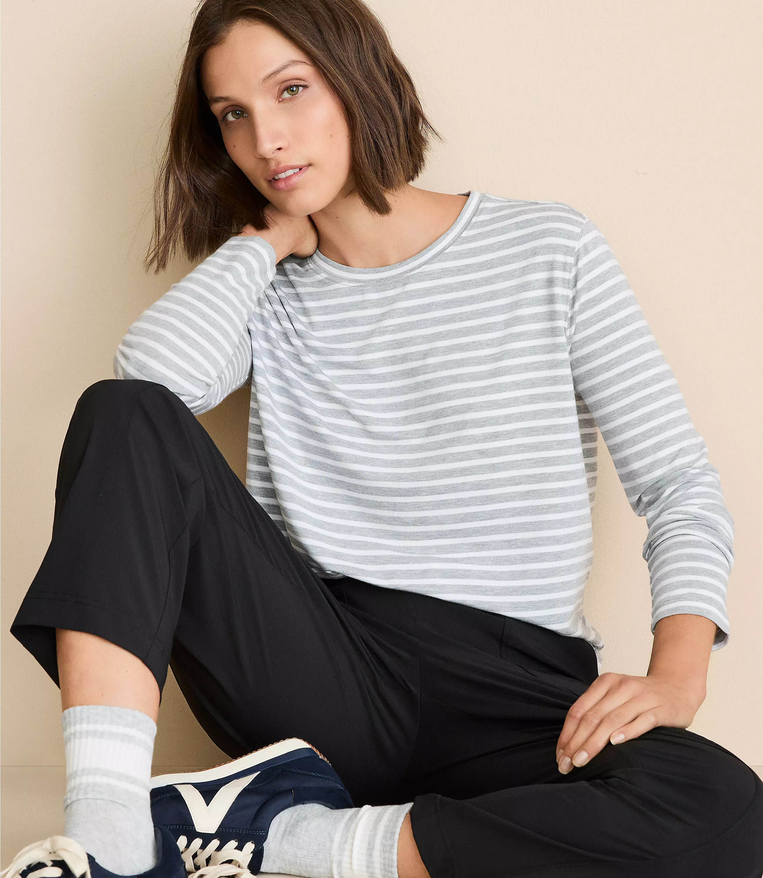 Lou & Grey Striped Essential Modal Tee | LOFT