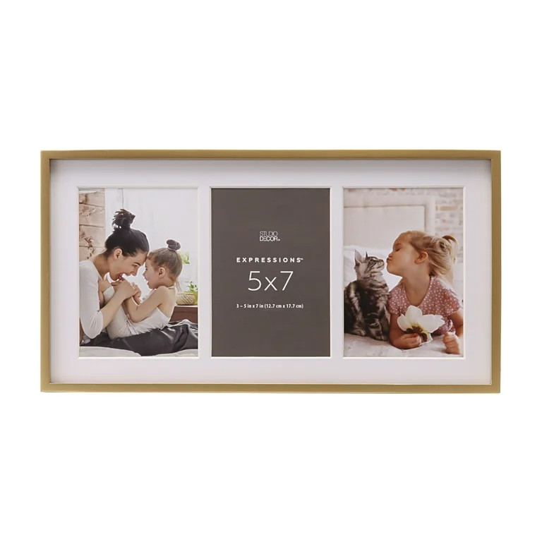 Expressions™ 3 Opening 5" x 7" Gold Sydney Collage Frame by Studio Décor® | Walmart (US)