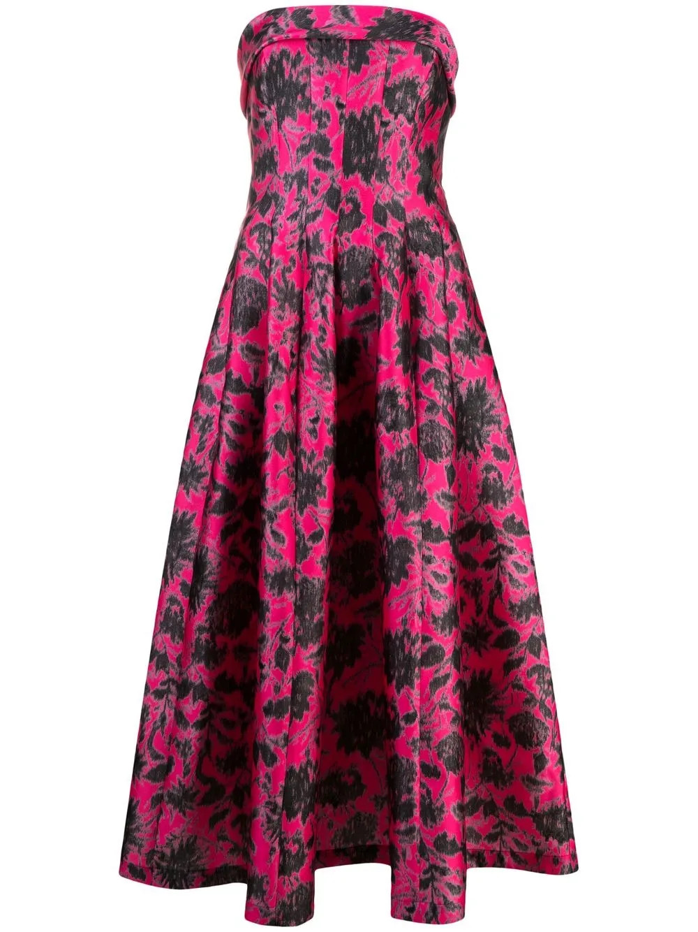 robe-bustier mi-longue à fleurs | Farfetch Global