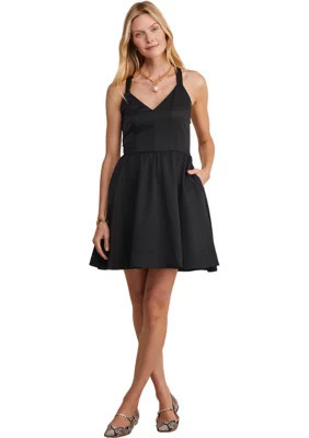 Vineyard Vines Women's Black Bow Back Fit and Flare Dress, 12 | Belk