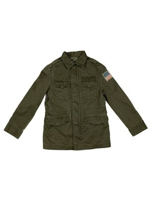 Ralph Lauren Polo Womens Army-Green Button Up Jacket w/American Flag Green New | eBay AU