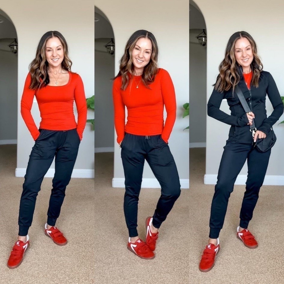 Valentines loungewear

slim fit double lined Tops Rudy size XS, Joggers black  XS petite (comes in regular & tall, too) slim fit zip up jacket XS, red velcro sneakers TTS, the best no show socks



Petite outfits  joggers  jogger outfit  Athleisure  athletic outfits  black joggers  long sleeves  jackets  sneakers  everyday outfit  comfy casual  EverydayHolly

#LTKActive #LTKootd #LTKSeasonal