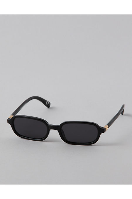 AE Skinny Rectangle Sunglasses Women's Black One Size | American Eagle Outfitters (US & CA)