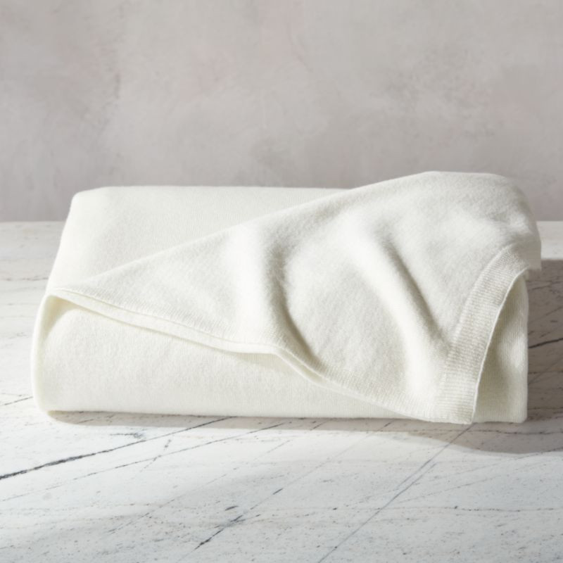 Iro Cashmere Ivory Throw + Reviews | CB2 | CB2