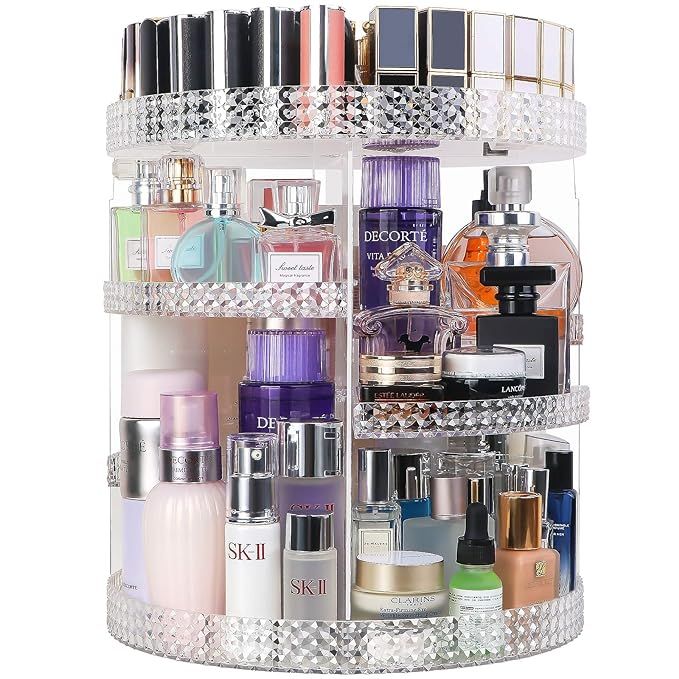 HEMTROY 360 Degree Rotating Makeup Organizer, 7 Layers Adjustable Storage Different Kinds of Cosm... | Amazon (US)