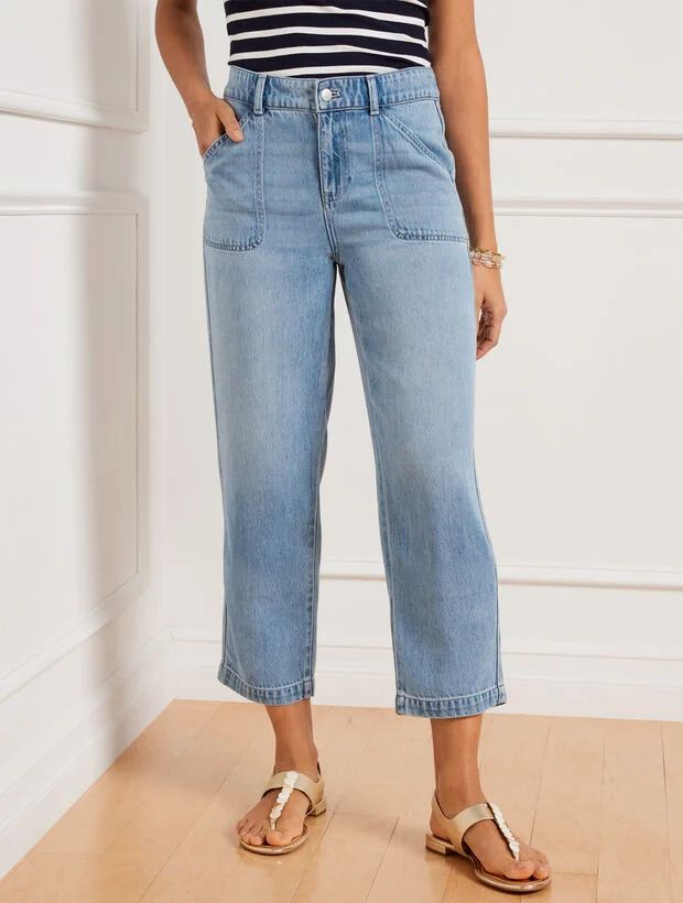 Summerweight Straight Ankle Jeans - Brickell Wash | Talbots