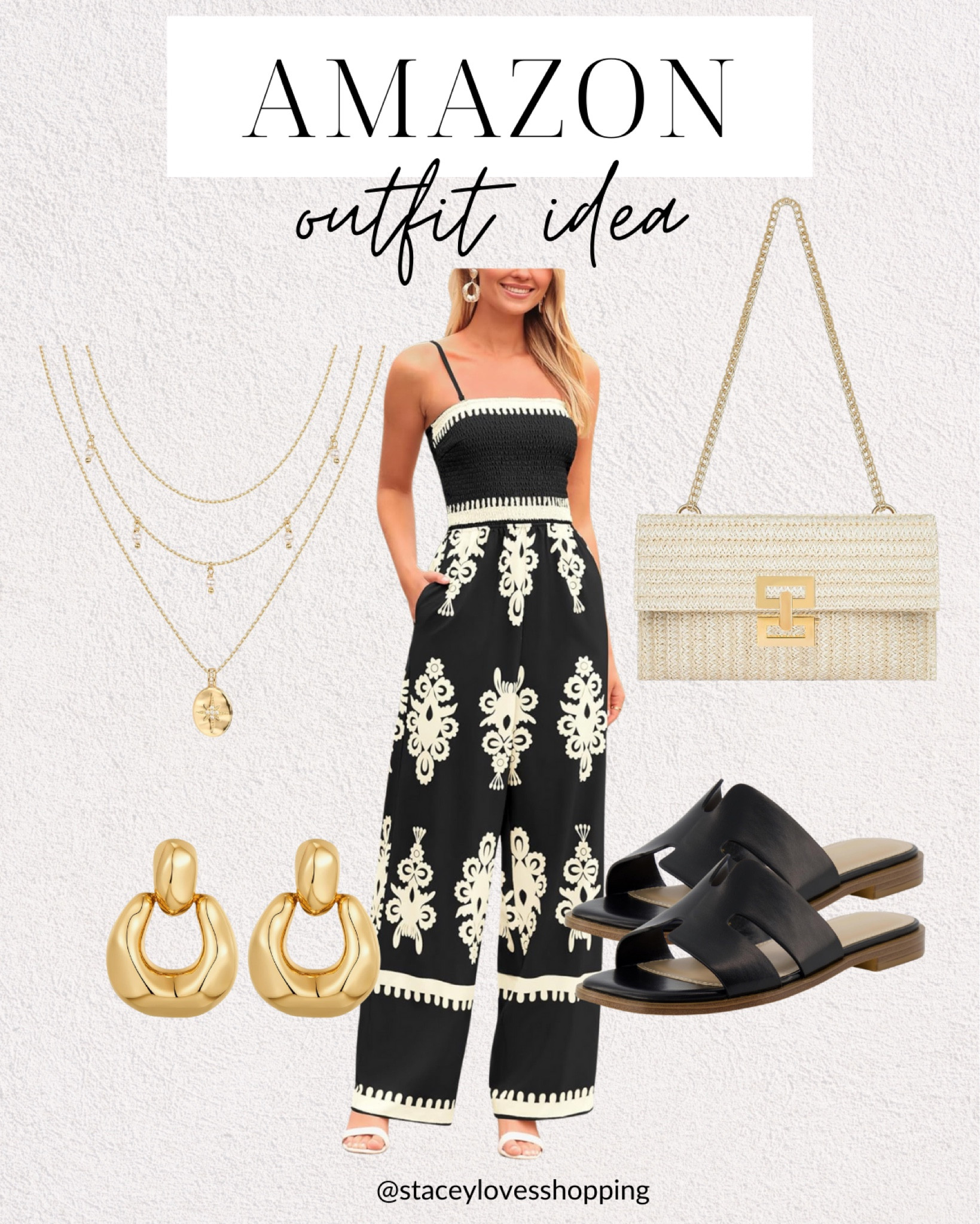 Amazon outfit idea with this adorable jumpsuit, straw bag, gold jewelry and sandals!

Date night outfit, summer outfit, resort wear, vacation outfit

#LTKFindsUnder50 #LTKOver40 #LTKStyleTip
