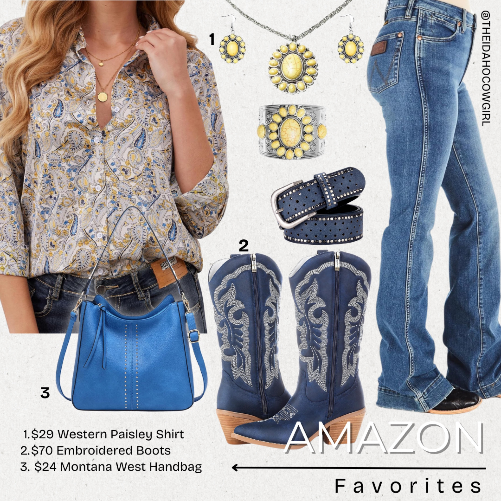 Affordable Rodeo Queen Style

Look like a queen without the royal price tag! This head-to-toe Western-inspired outfit is perfect for rodeo queens or anyone wanting to rock a stylish, polished look. 🌵💙

Elevate your wardrobe with these budget-friendly finds! #rodeoqueen #westernfashion #amazonfinds #RodeoQueenStyle #AffordableWesternFashion #AmazonFavorites

#LTKFindsUnder50 #LTKFindsUnder100 #LTKStyleTip