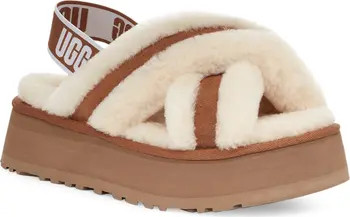 UGG® Disco Cross Genuine Shearling Slide | Nordstromrack | Nordstrom Rack