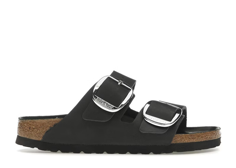 Birkenstock Arizona Big Buckle Oiled Leather (Women's) Sneakers in Black | StockX