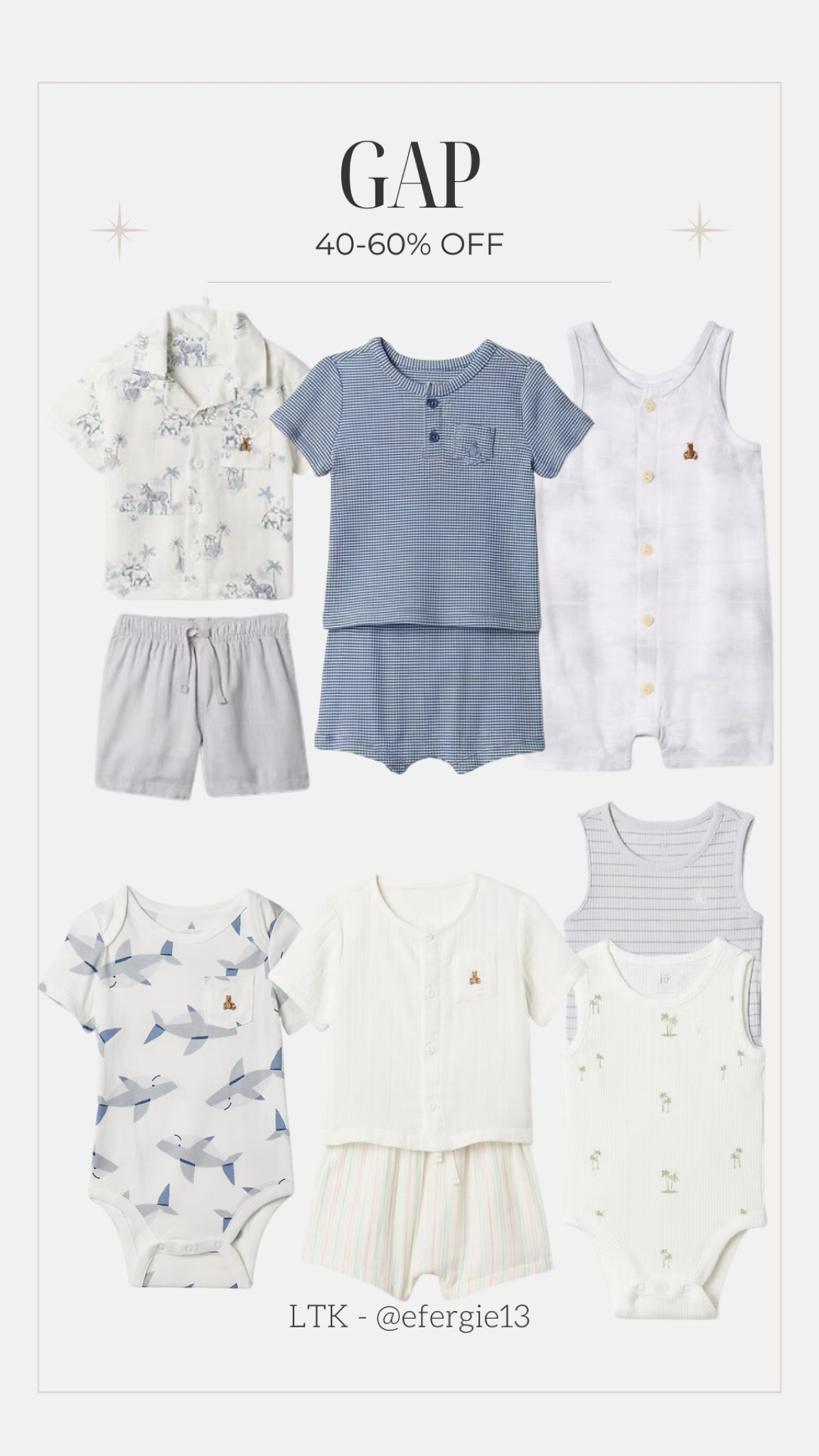 Gap sale! 40-60% off the cutest baby boy clothes! 

#LTKSaleAlert #LTKKids #LTKFindsUnder50