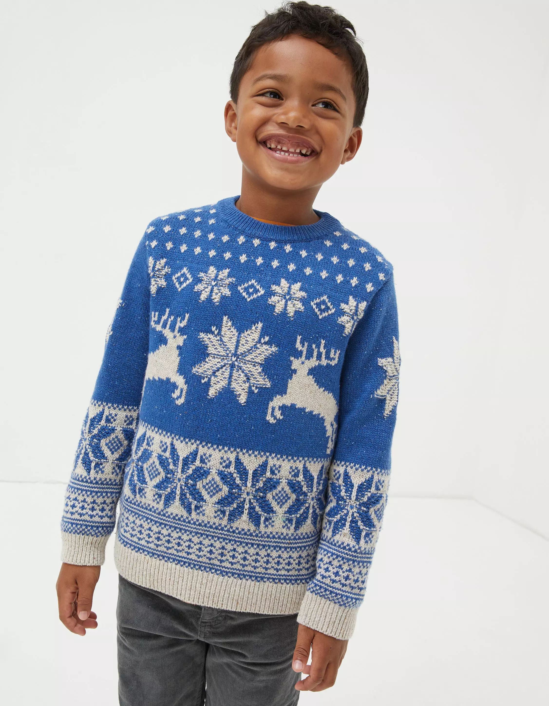 Family Reindeer Christmas Sweater | FatFace (US & Canada)