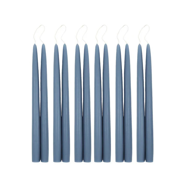 Dusty Blue Taper Candles | Cailini Coastal
