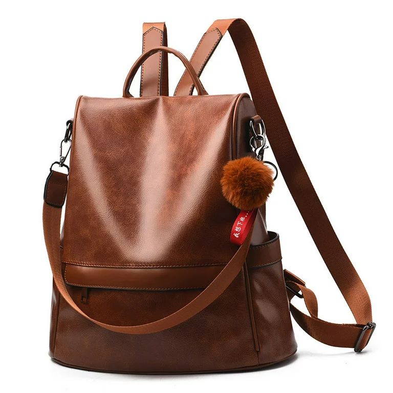 Women PU Leather Backpack Purse Anti-theft Casual Shoulder Bag Fashion Ladies Satchel Bags | Walmart (US)