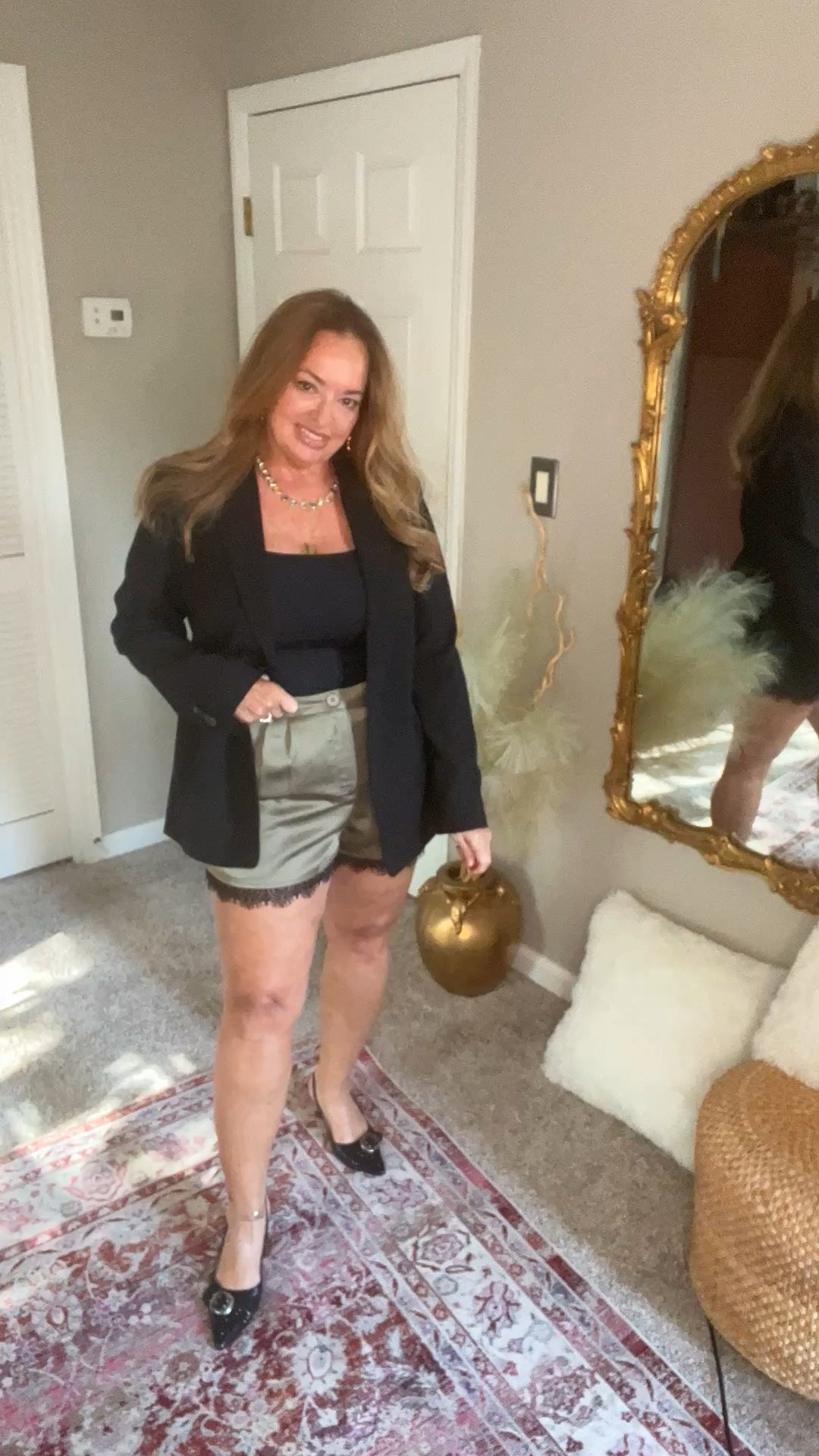 Dressy satin shorts with lace trim. Leaning into the lingerie trend. I love the structure and pleats.?

#LTKMidsize #LTKTravel #LTKFestival