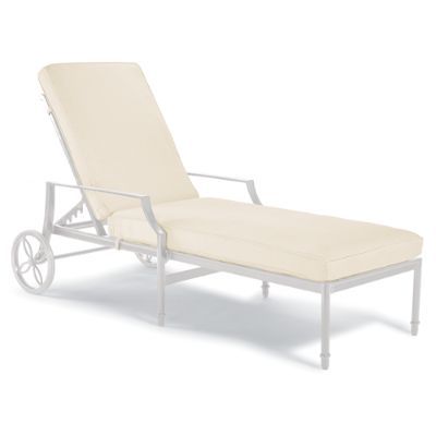 Grayson Chaise Lounge with Cushions in White Finish | Frontgate | Frontgate
