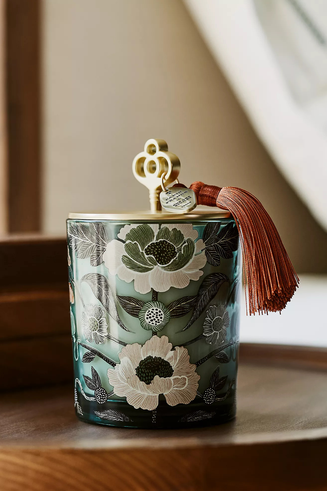 Amelie Woody Teakwood & Rose Lidded Glass Candle | Anthropologie (US)