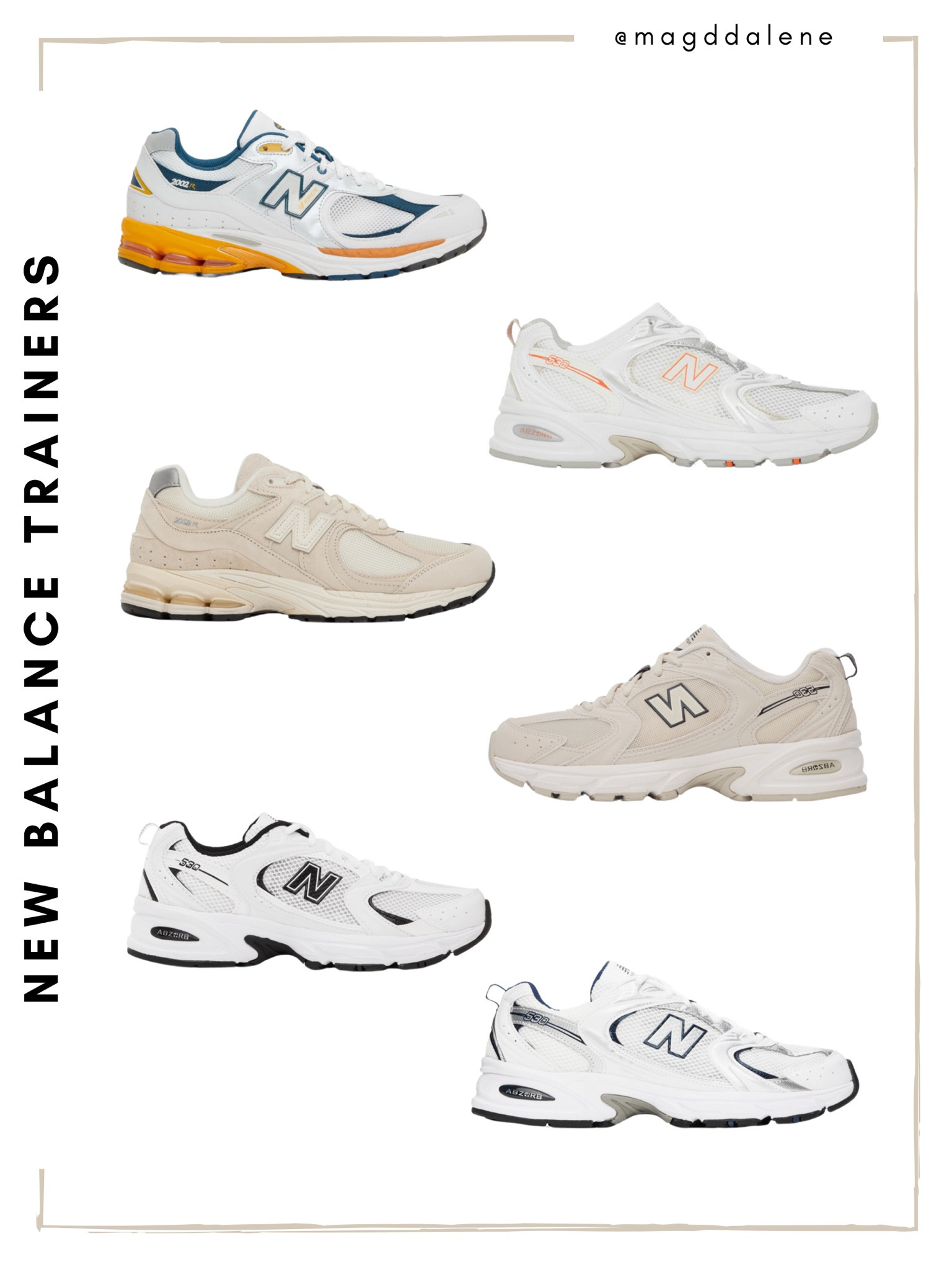White and nude trainers/ sneakers. Good looking new balance at good price. Don’t miss if you’re into the brand! 

#LTKSeasonal #LTKshoecrush #LTKstyletip