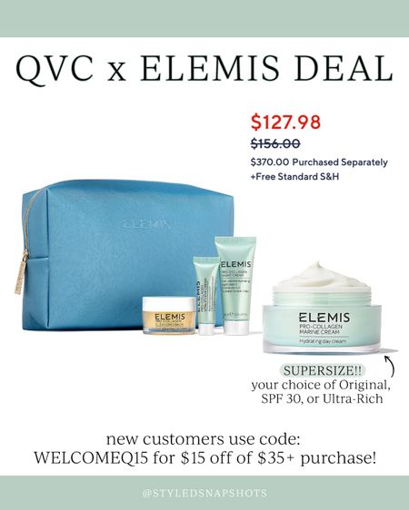 5/18 only!! @qvc x @elemis deal!! Supersize marine cream + travel set for $128. New customers use code WELCOMEQ15 for $15 off $35+

Beauty, skincare #ad #LoveQVC



#LTKSaleAlert #LTKBeauty