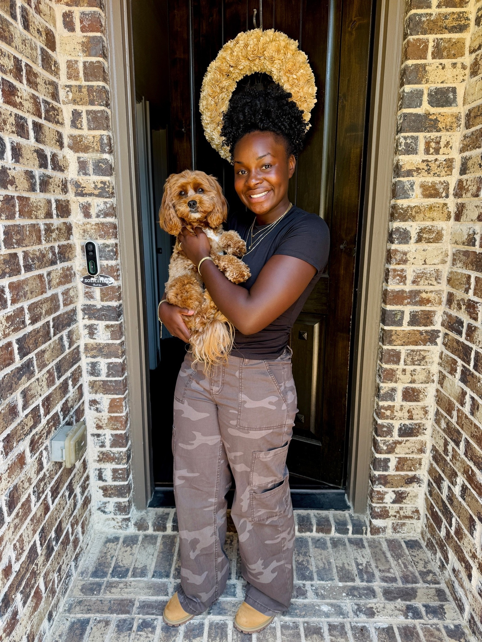 Joelle's wearing the very popular brown camo cargo pants from Walmart! She wears a size small

#LTKmomlife #LTKootd