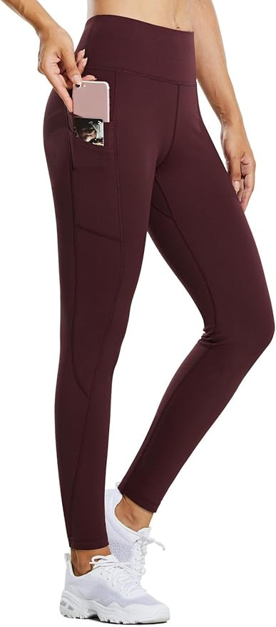 baleaf Women's Fleece Lined Leggings Water Resistant Thermal Winter Warm Tights High Waisted with... | Amazon (US)