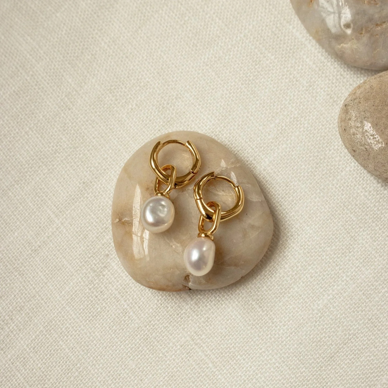 Hazel Pearl Hoops | Caitlyn Minimalist