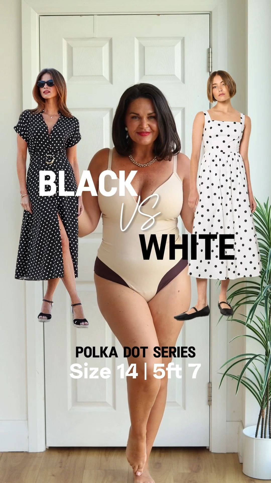 Black or white polka dots? 

The black is a lively material, soft to touch and hangs beautifully.  A great dress up or down-er 

The white, is a classic summer dress. Smocked back so easy to get on and off. 

I’m a size 14 and 5ft 7 



#LTKmidsize #LTKuk #LTKspring