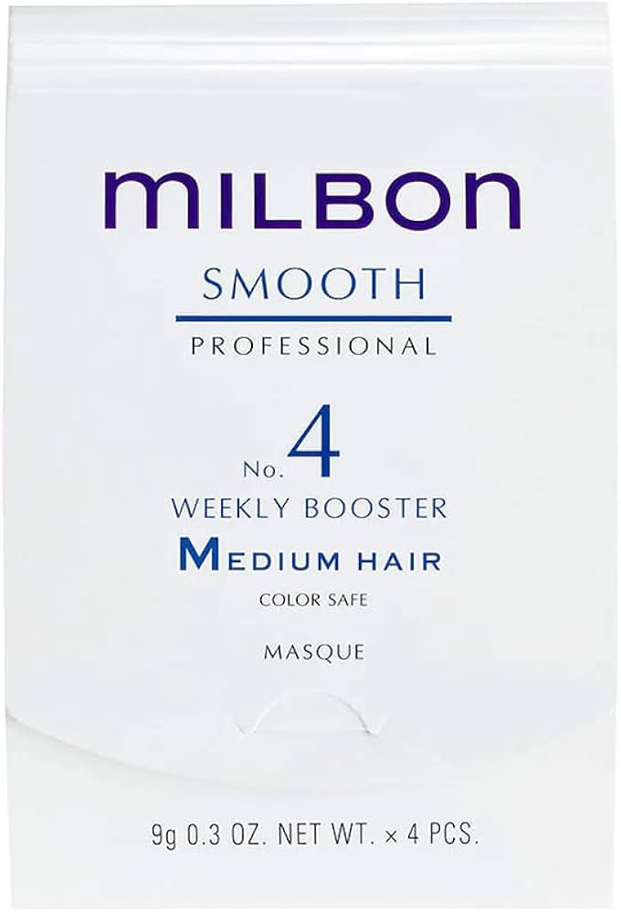 Milbon Smooth No. 4 Weekly Booster - For Medium Hair 4 x 0.3 Fl. Oz. | Amazon (US)