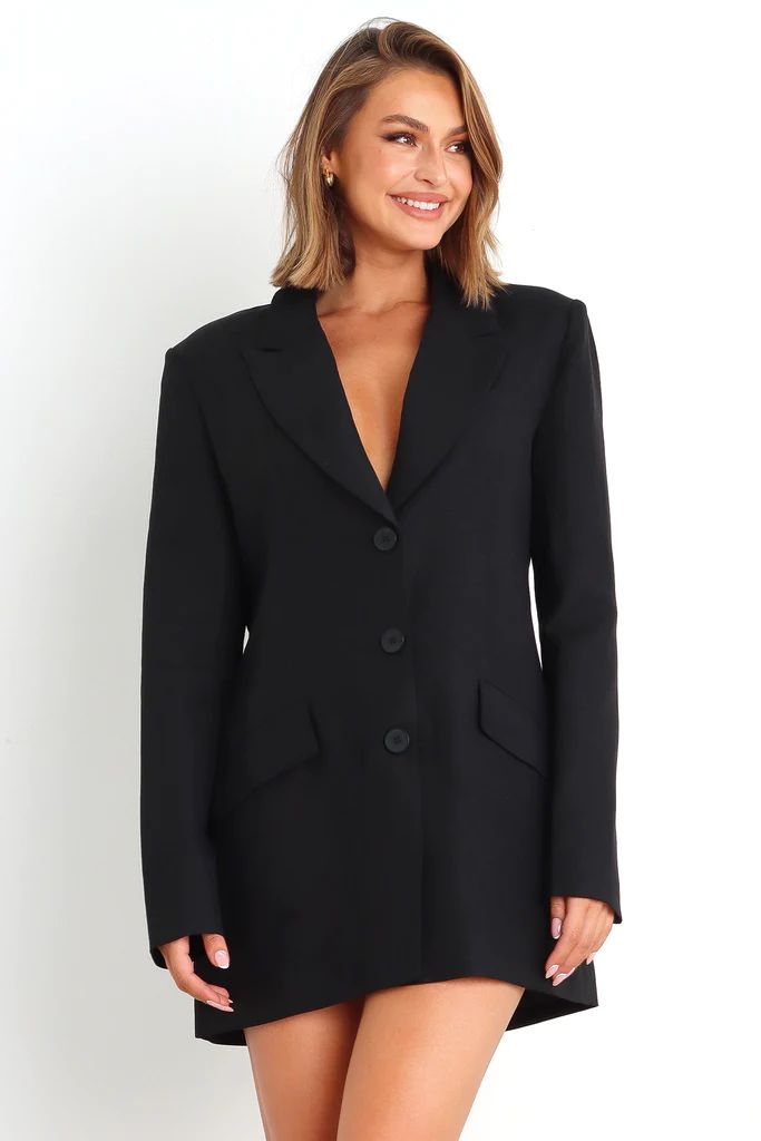 Tanis Blazer Dress - Black | Petal & Pup (US)