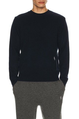 Sporty & Rich Cashmere Sweater in Navy | FWRD 