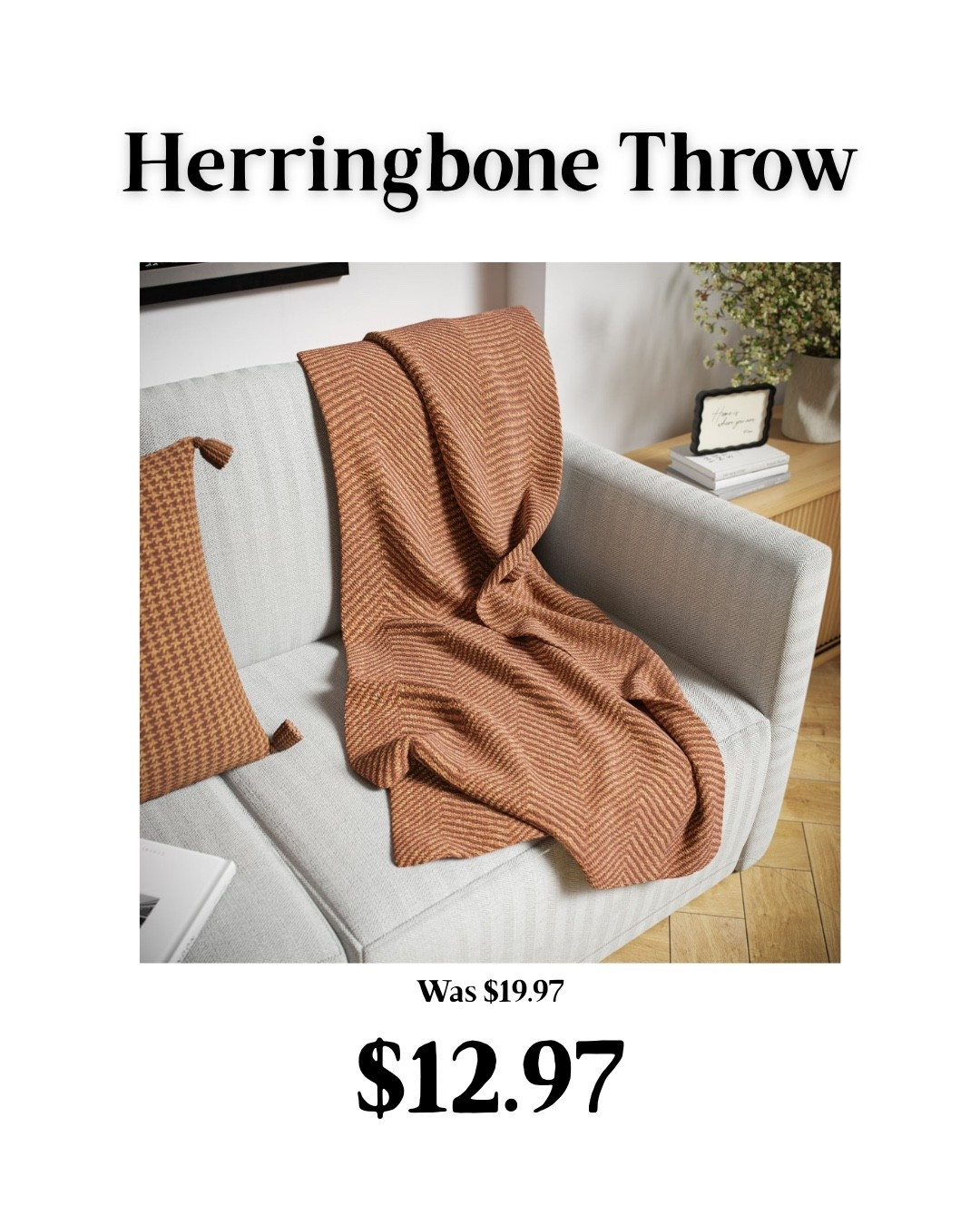 Are you kidding me?  This herringbone throw blanket by Drew Barrymore is less than $13!!  I’m loving this beautiful color for the fall. 🍂🍁

#LTKHome #LTKSaleAlert