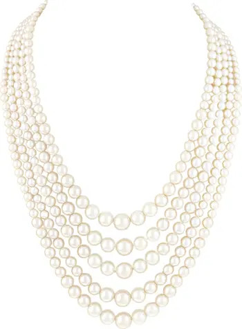 Susan Caplan Vintage 5 Strand Faux Pearl Necklace | Nordstrom | Nordstrom