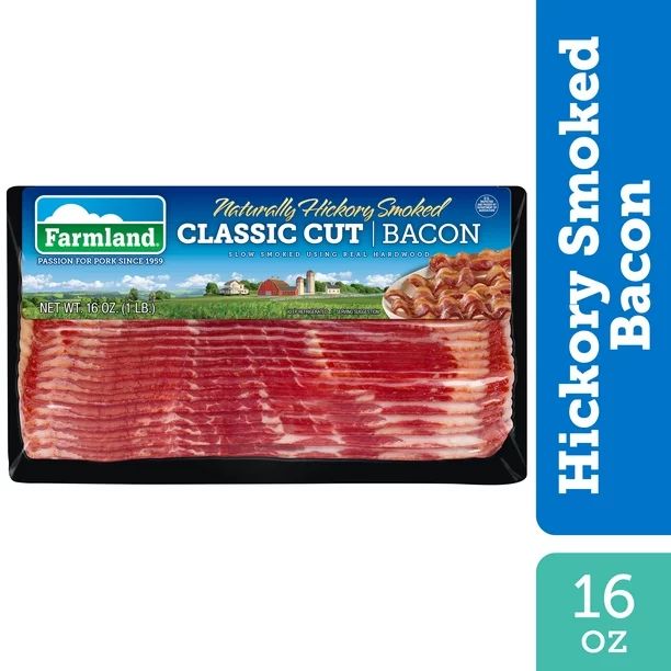 Farmland Naturally Hickory Smoked Classic Cut Bacon, 16 oz | Walmart (US)