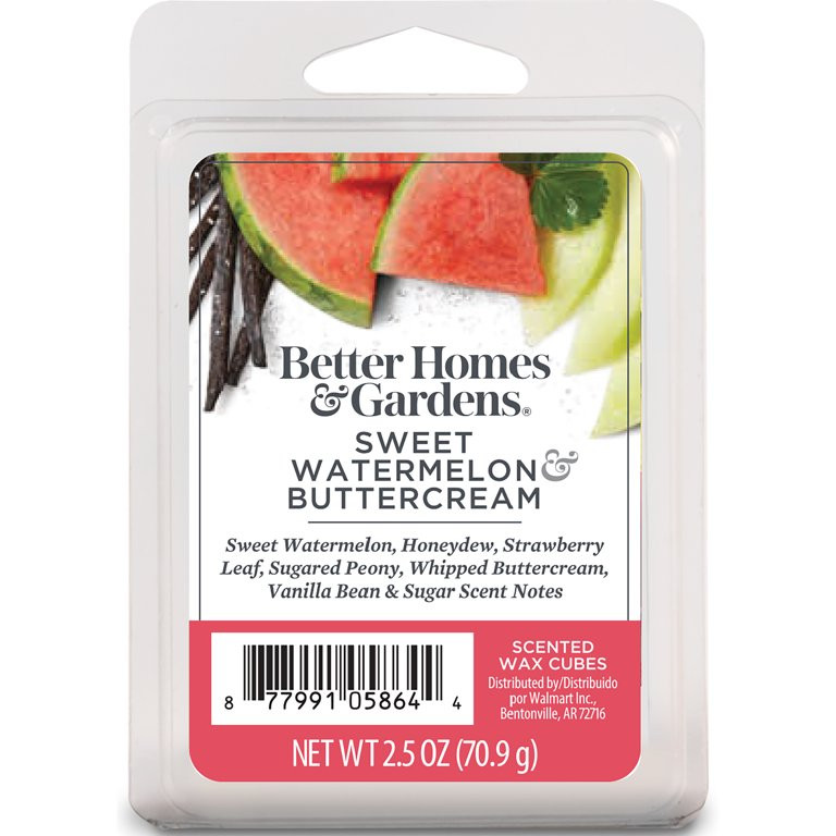 Sweet Watermelon Buttercream Scented Wax Melts, Better Homes & Gardens, 2.5 oz (1-Pack) - Walmart... | Walmart (US)