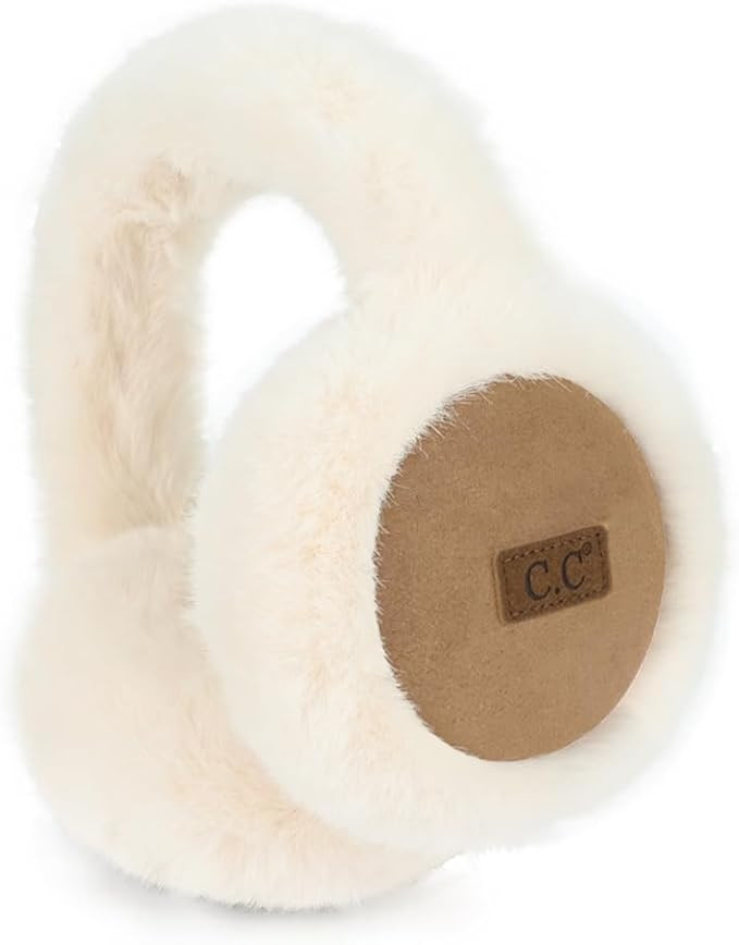 C.C Soft Winter Warm Adjustable Headband Ear Warmer Earmuffs, Black | Amazon (US)