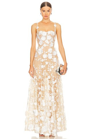Jasmine Gown in Cream | Revolve Clothing (Global)