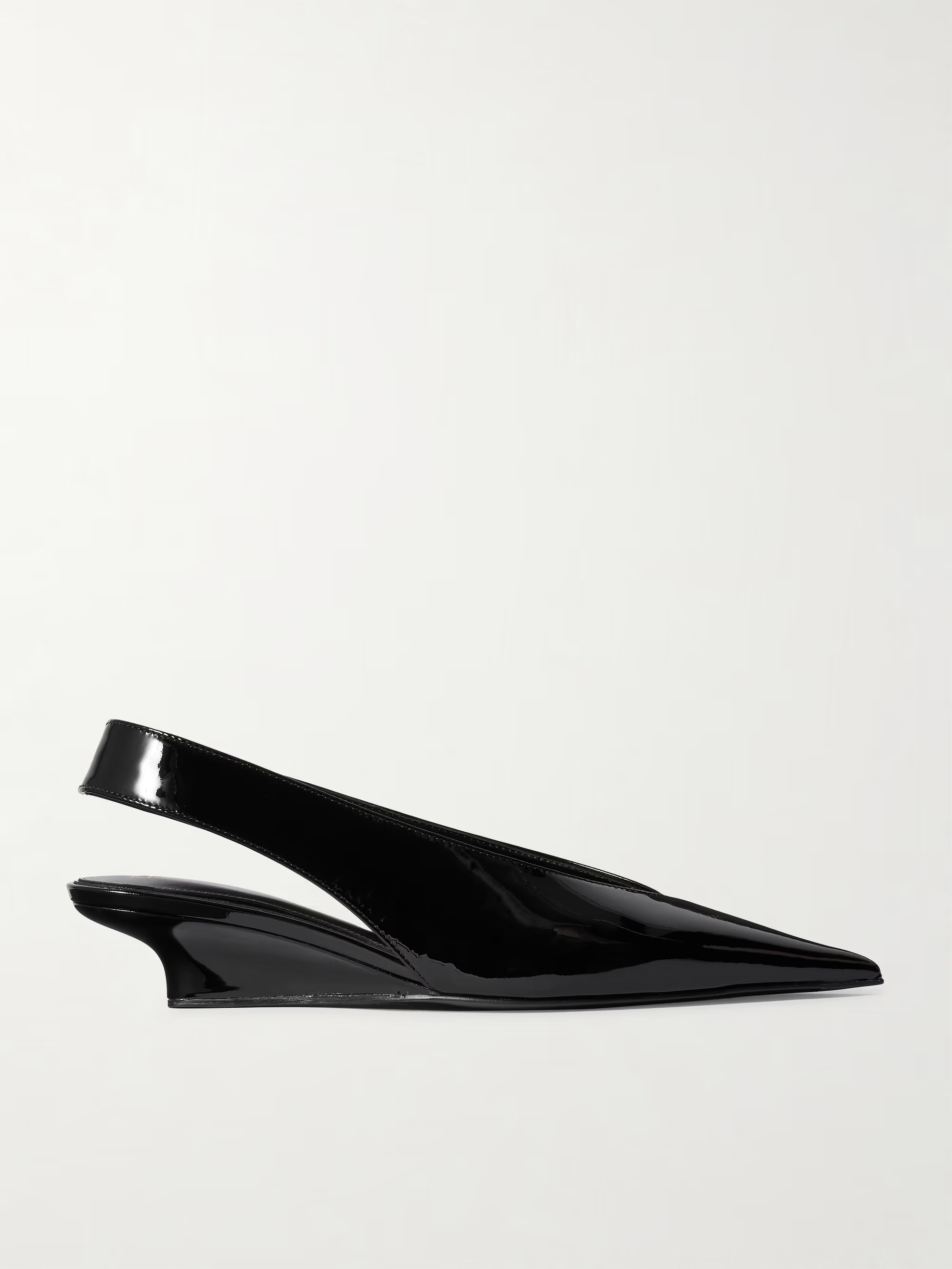 Patent-leather wedge slingback pumps | NET-A-PORTER (UK & EU)