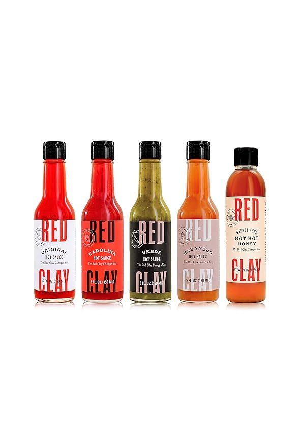 Red Clay Hot Sauce and Hot Honey, Spicy Shebang Variety Pack (5 Count), with Original Hot Sauce (... | Amazon (US)