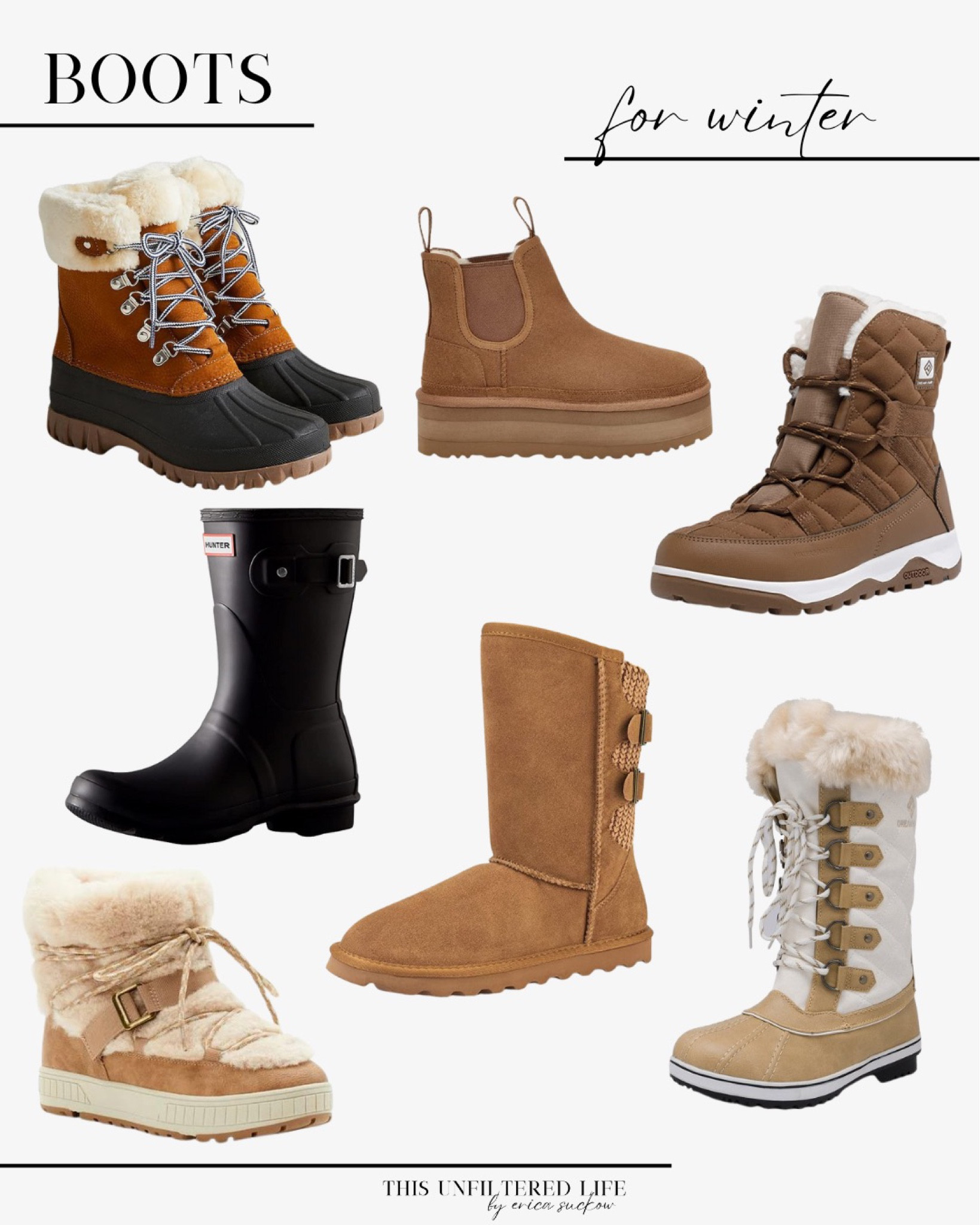 Boots for winter – Hunter boots – UGG dupes – Walmart boots - Cozy boots - Snow boots 

#BootsForWinter #SnowBoots #CozyBoots

#LTKFind #LTKstyletip #LTKSeasonal