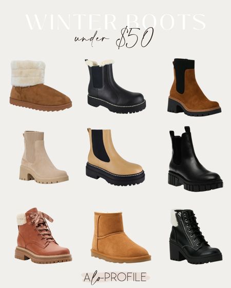 Winter Boots Under $50 // Walmart fashion, Walmart boots, Walmart style, Walmart winter fashion, boots, booties, winter boots, affordable fashion, Walmart finds