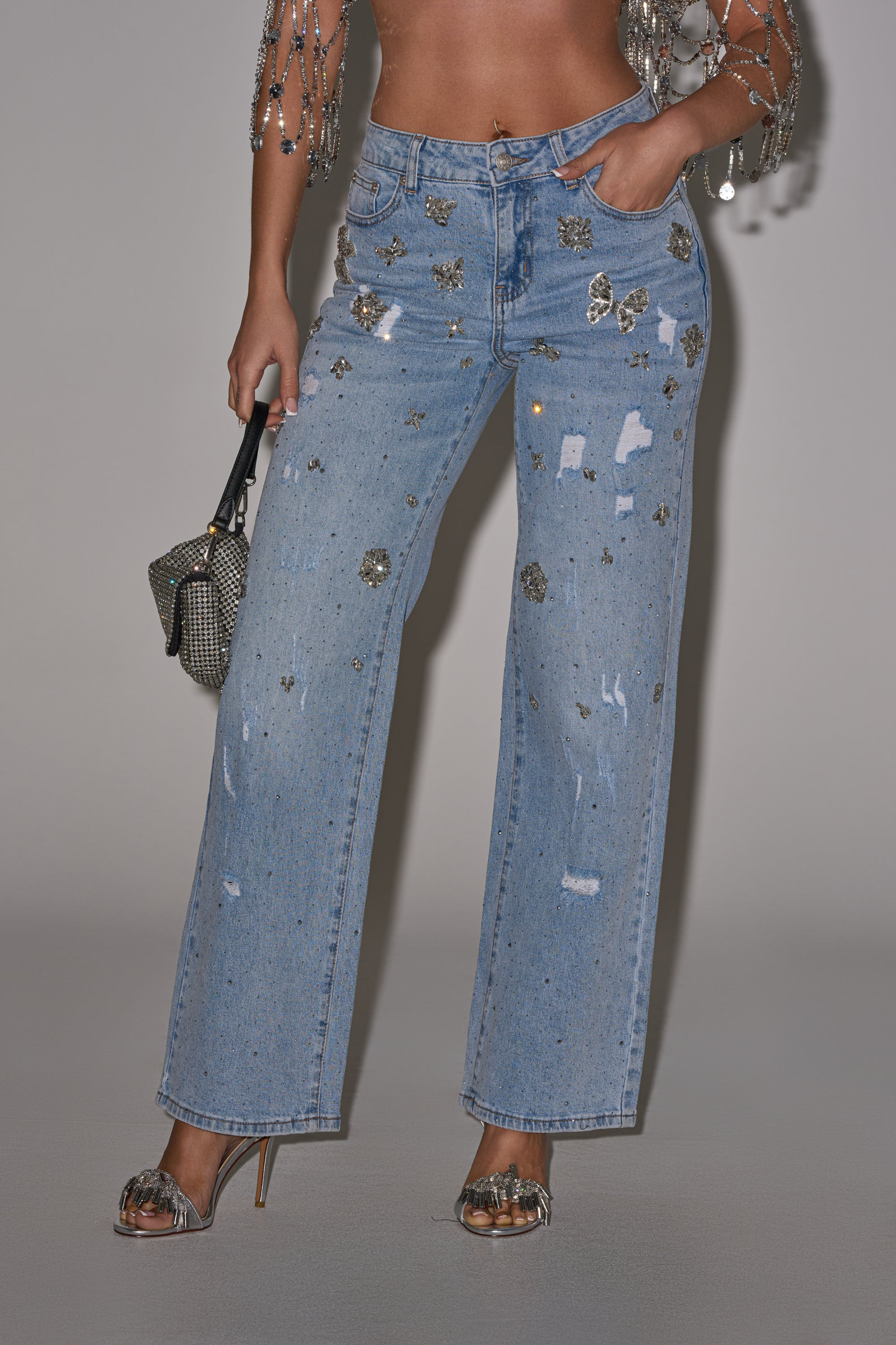 IN YOUR DREAMS RHINESTONE DENIM | AKIRA
