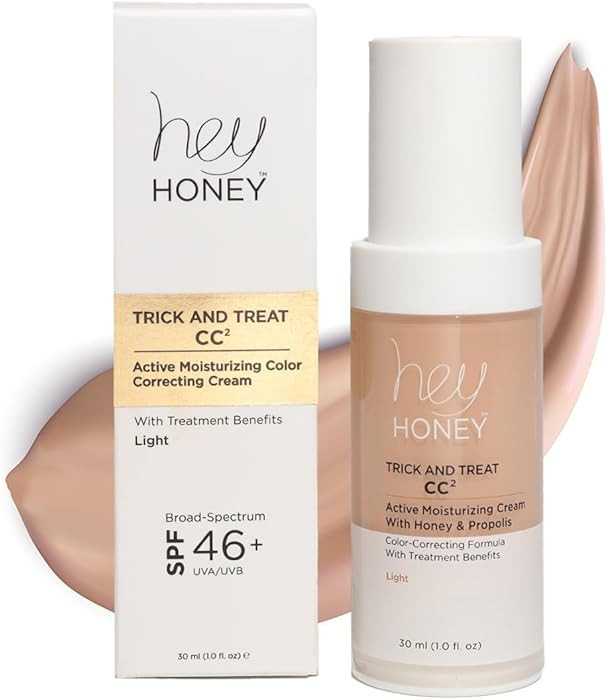 Hey Honey Trick and Treat CC\u00b2 Cream SPF 46 | Active Moisturizing Color Correcting Cream for ... | Amazon (US)