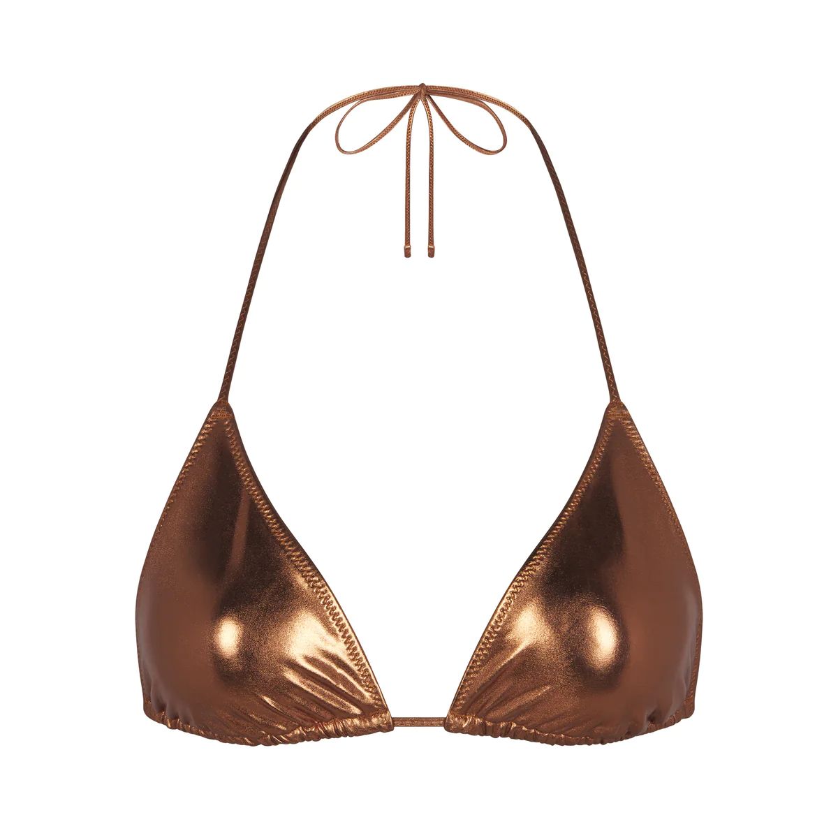 METALLIC SWIM TRIANGLE TOP | SKIMS (US)