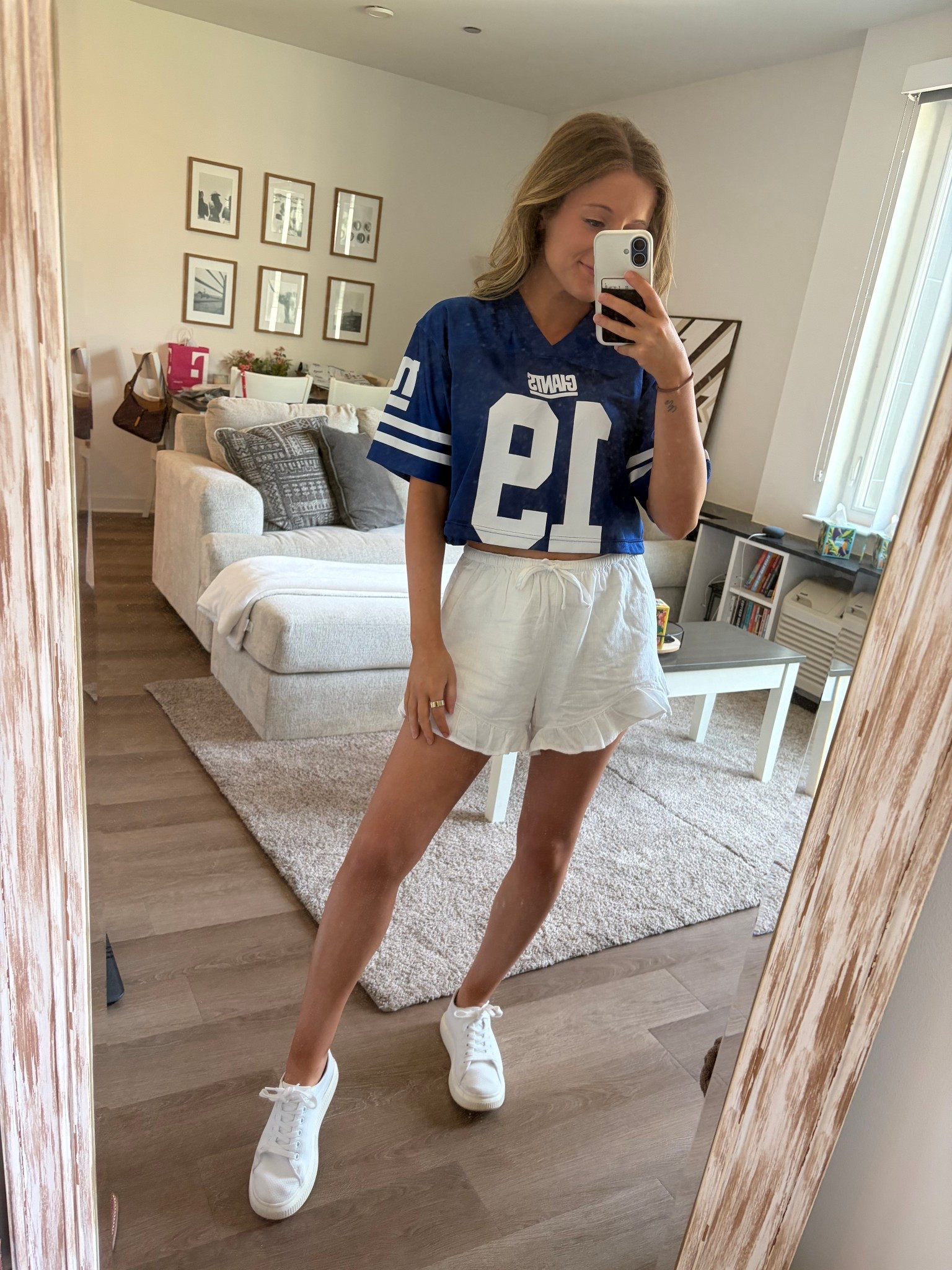 Draft Day 1 OOTD - Cropped jersey is from Frankie’s 💙🏈

#LTKootd #LTKPetite