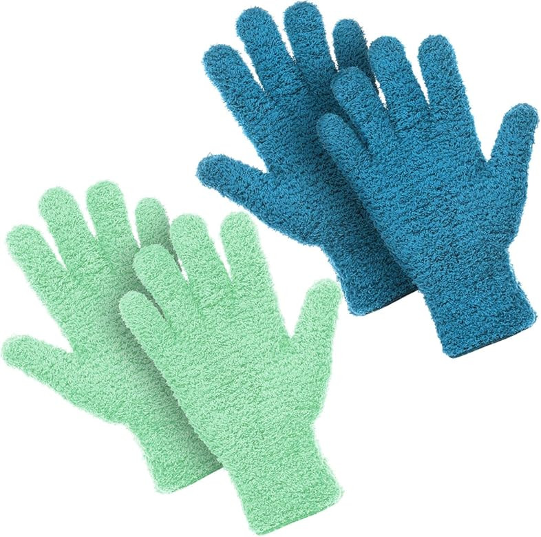 Patelai 2 Pairs Microfiber Gloves for Plants Dusting Cleaning Gloves Mittens House Cars Blinds Du... | Amazon (US)