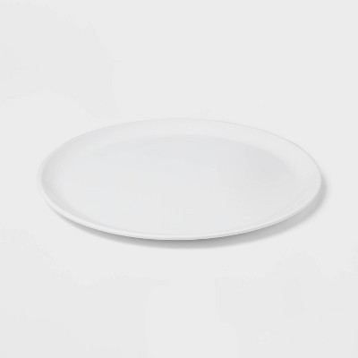 14"x14" Melamine Round Serving Plate White - Threshold™: Dishwasher-Safe Serving Platter, Micro... | Target