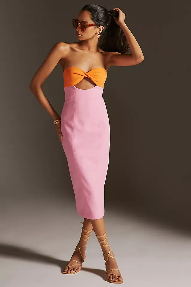 MISHA Twist-Front Midi Dress | Anthropologie (US)