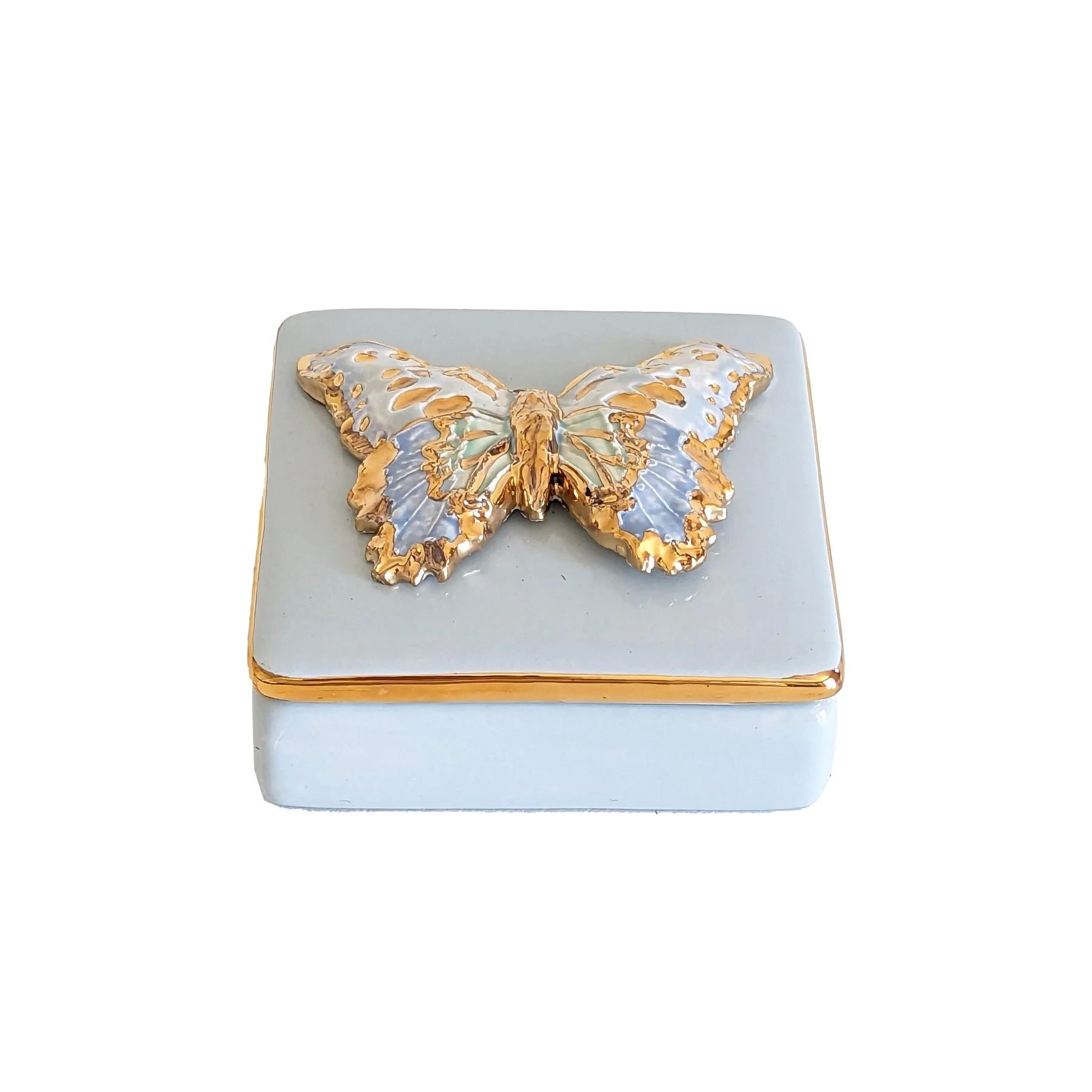 Gilded Butterfly Keepsake Box | Ruby Clay Company